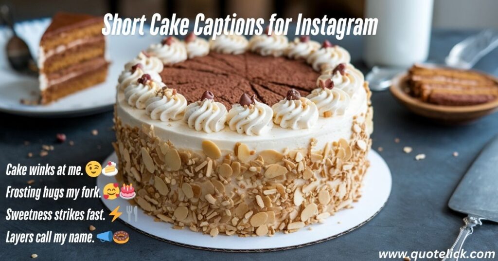 Short Cake Captions for Instagram