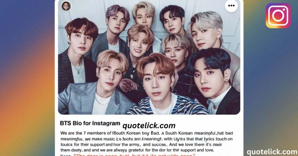 Best bts bio for instagram